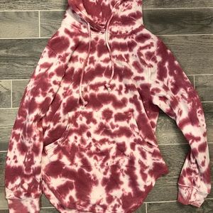 Pink and White Tye Dye Hoodie